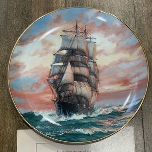 The Blue Jacket at Sunset Collectors Plate